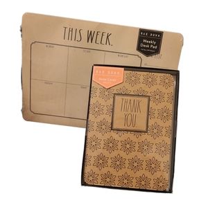 💕NWT RAE DUNN BUNDLE💕NOTE CARDS & WEEKLY DESK PAD💕